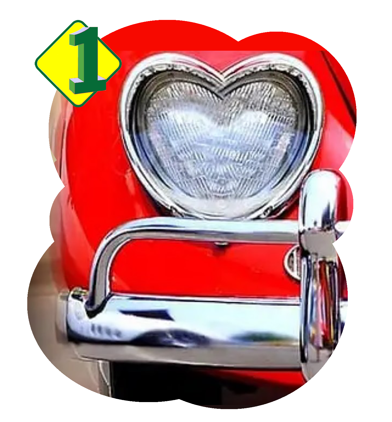 heart-shaped headlight for Valentine's Day.
